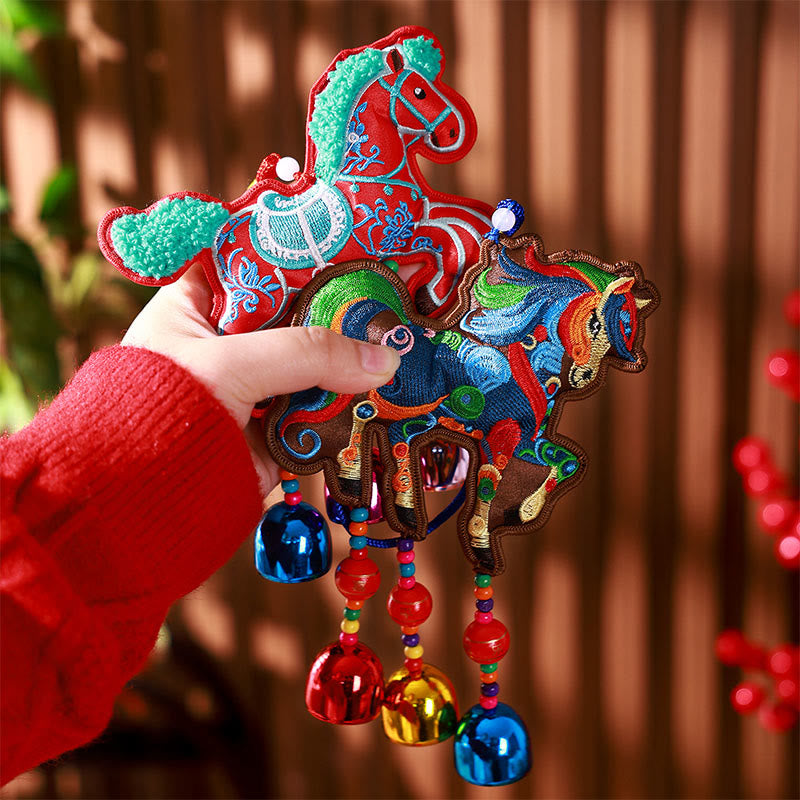 午年刺繍のBuddha Stones鈴タッセル吊り下げ装飾 - image 17