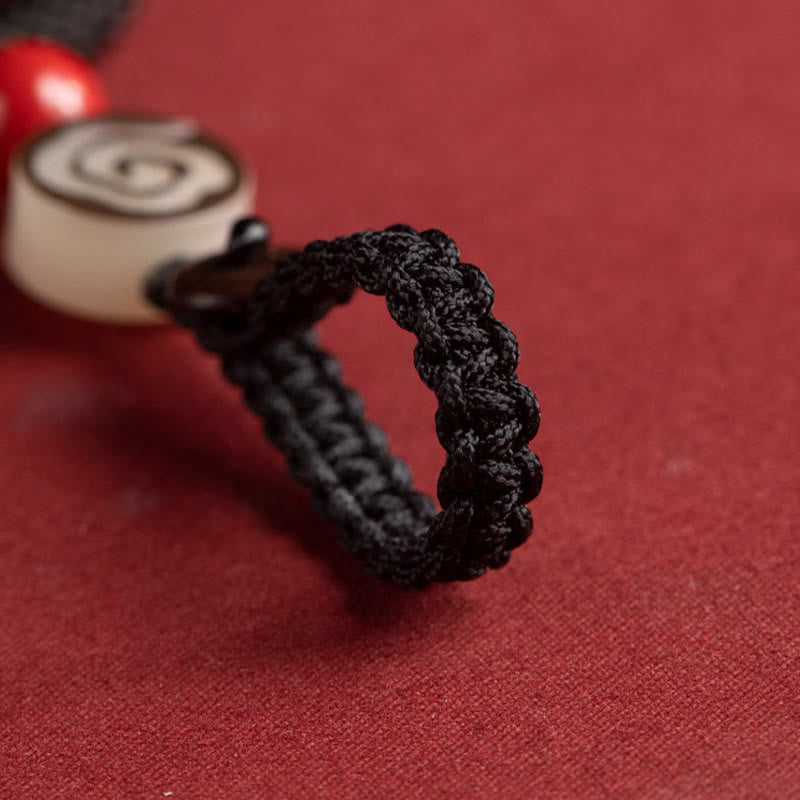 Buddha Stones手編み カラフル 糸 紐 バックル アイボリー フルーツ 辰砂 キーホルダー 携帯電話 吊り下げ 装飾 - image 5