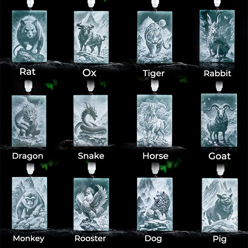 Buddha Stones午年 干支 彫刻 翡翠 豊穣 ネックレス ペンダント - image 25