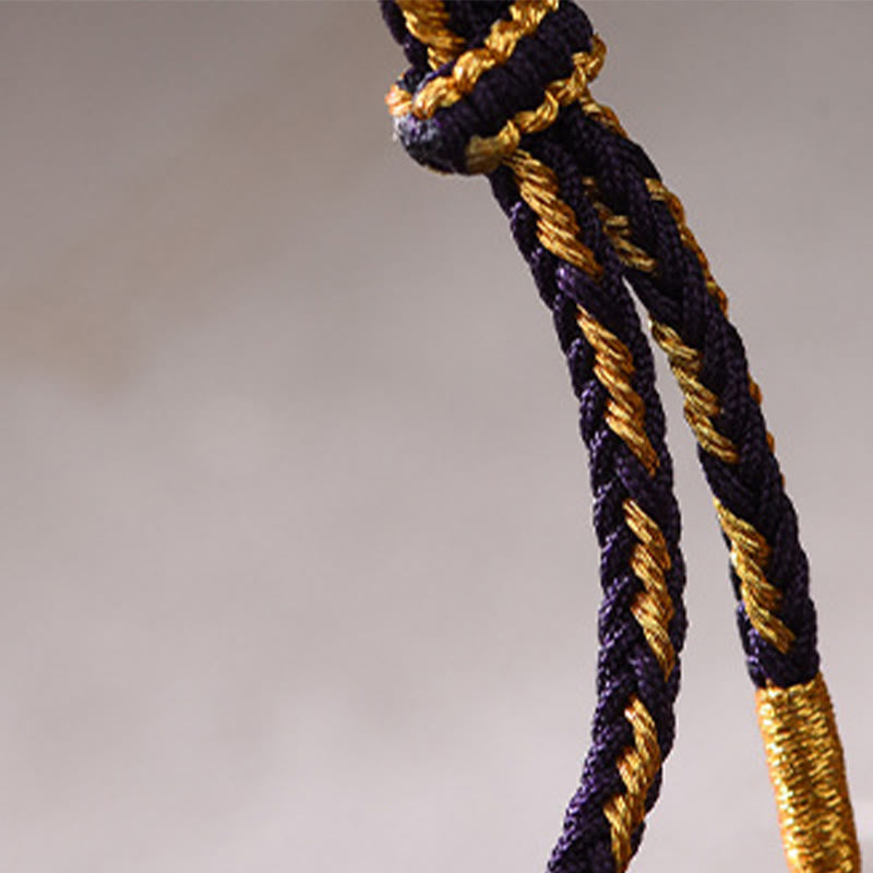 Buddha Stones五帝銭 銅 アメジスト 辰砂 黒赤紐バランス幸運繁栄引き寄せ ブレスレット - image 16