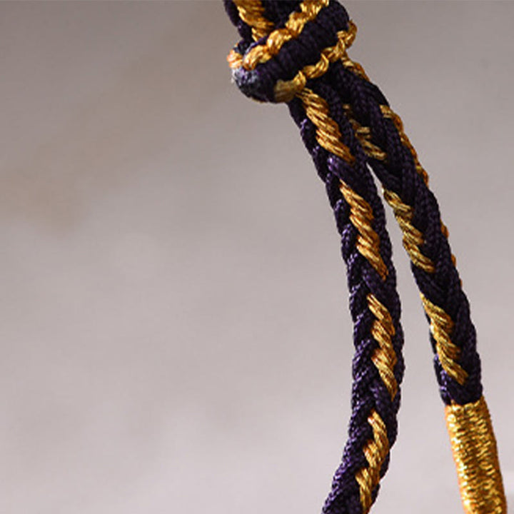 Buddha Stones五帝銭 銅 アメジスト 辰砂 黒赤紐バランス幸運繁栄引き寄せ ブレスレット - image 16