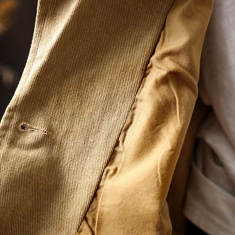 Buddha Stones春秋用 ボタン付き ラペルカラー 長袖 ミドル丈 レディースジャケット ポケット付き - image 6