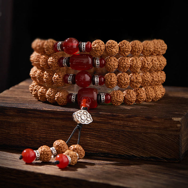 Buddha Stonesチベット 108 ビーズ 菩提樹 三目 珠 縁起物マーラー数珠 - image 9