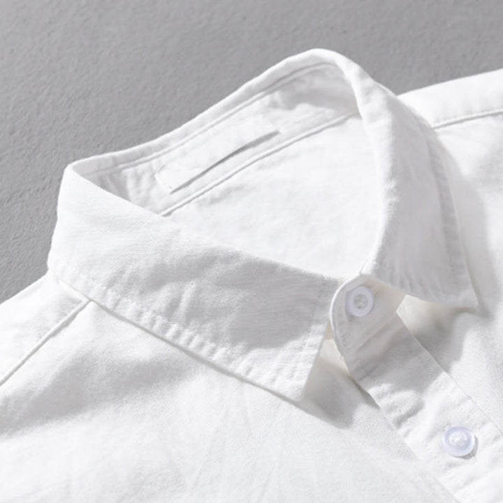 Buddha Stonesカジュアル 無地 ボタンダウン 装飾ポケット メンズ スタンドカラー 長袖 コットンシャツ - image 21