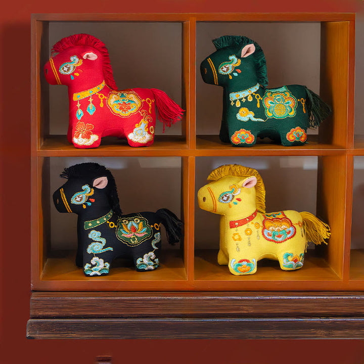 馬年用Buddha Stonesの赤紐の刺繍の吊り下げ装飾 - image 12