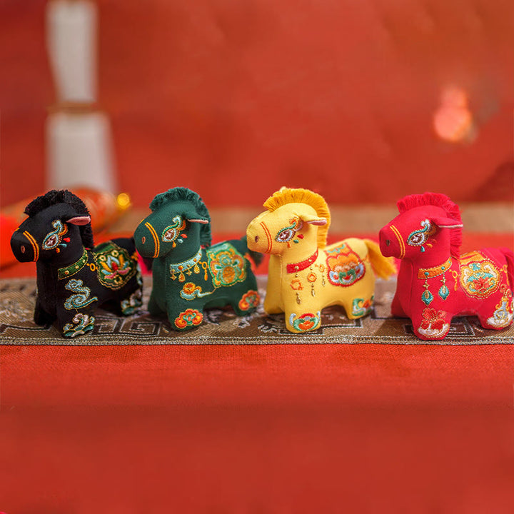 馬年用Buddha Stonesの赤紐の刺繍の吊り下げ装飾 - image 13