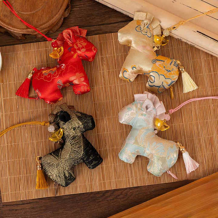 馬年用Buddha Stones赤紐のタッセル刺繍 吊り下げ飾り - image 20