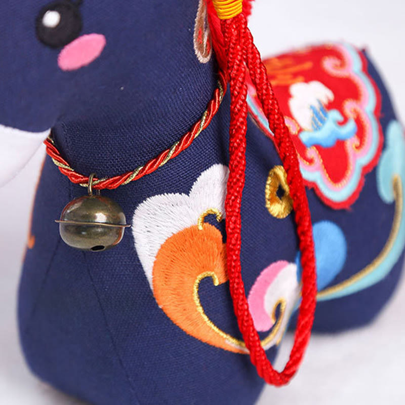 Buddha Stones午年 銅製赤紐福文字 刺繍豊かさ家の装飾 - image 26