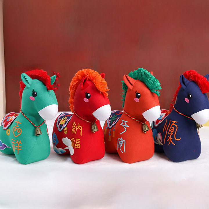 Buddha Stones午年 銅製赤紐福文字 刺繍豊かさ家の装飾 - image 35