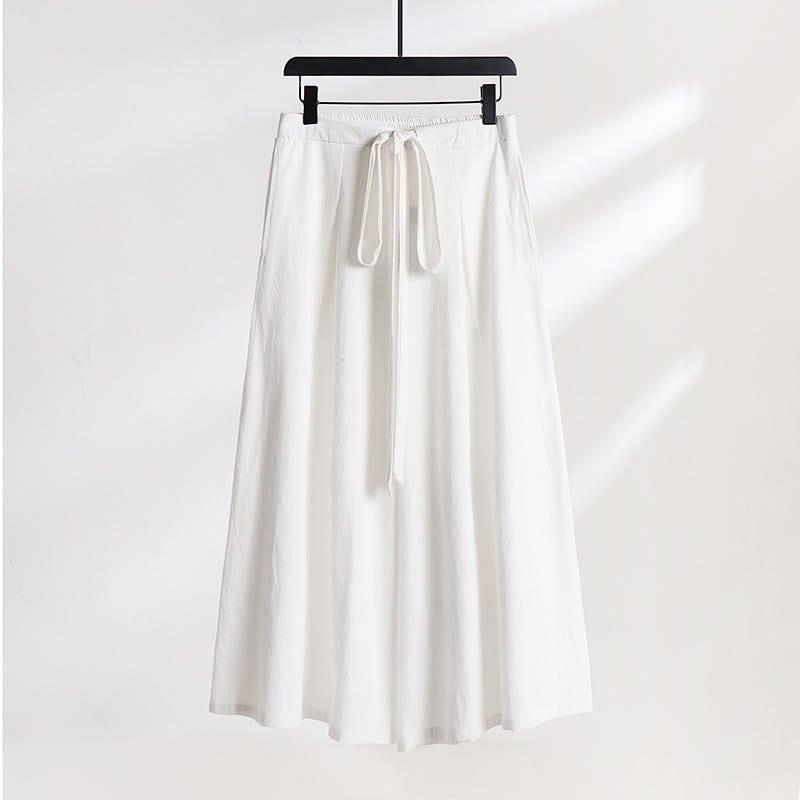 Buddha Stones 2点セット 秋 レースアップ コットン 着物 アンクル丈 ワイドレッグパンツ ポケット付き メンズ 瞑想用ウェア セット - image 21