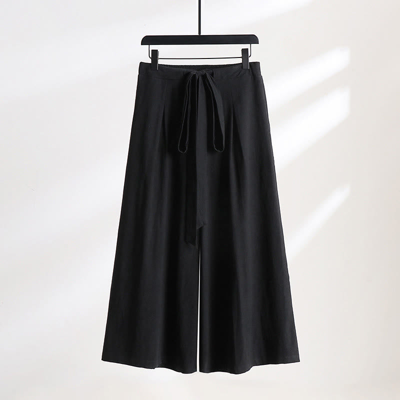 Buddha Stones 2点セット 秋 レースアップ コットン 着物 アンクル丈 ワイドレッグパンツ ポケット付き メンズ 瞑想用ウェア セット - image 7