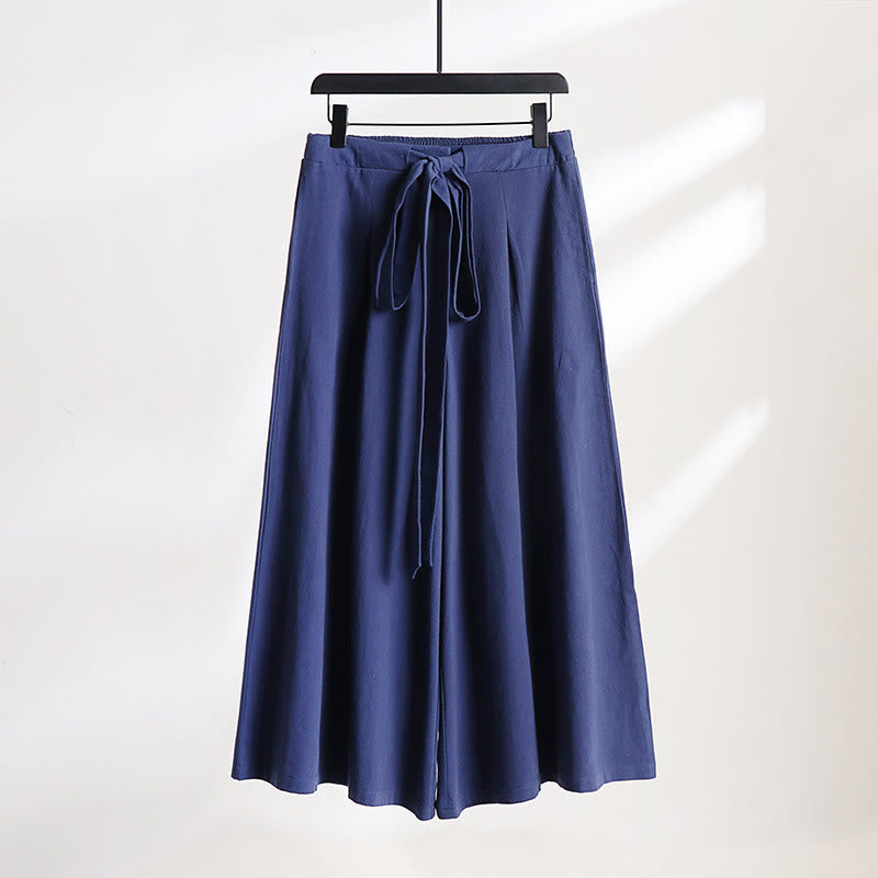 Buddha Stones 2点セット 秋 レースアップ コットン 着物 アンクル丈 ワイドレッグパンツ ポケット付き メンズ 瞑想用ウェア セット - image 11