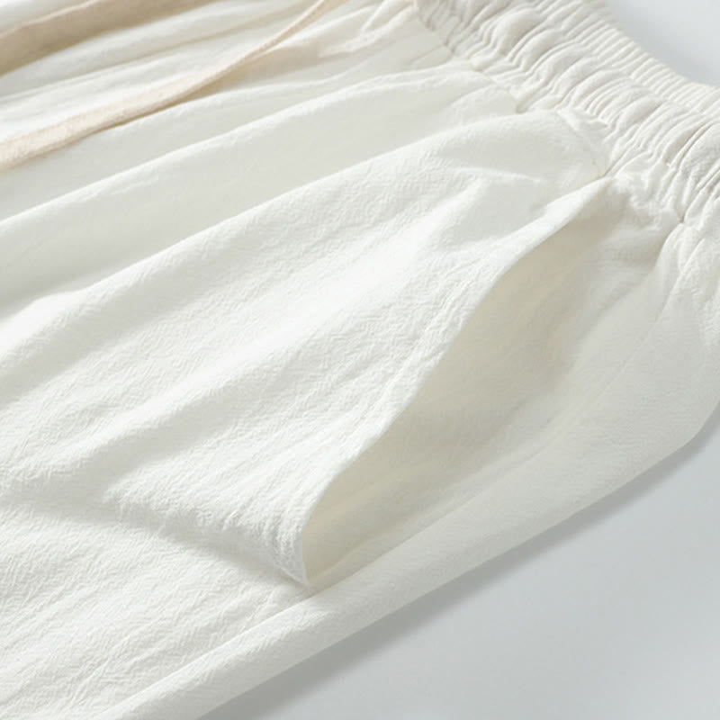 Buddha Stones 2点セット 秋 レースアップ 七分袖 コットン 着物 ドローストリングパンツ ポケット付き メンズ 瞑想用 布セット - image 15