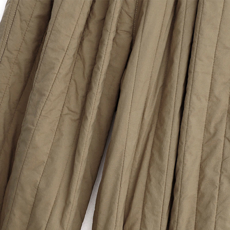 Buddha Stones冬 無地 カラーブロッキングデザイン コットン レディース ハーレムパンツ ポケット付き - image 6