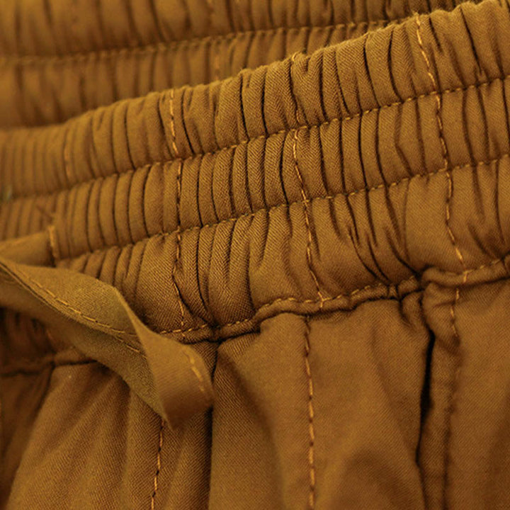 Buddha Stones冬 無地 カラーブロッキングデザイン コットン レディース ハーレムパンツ ポケット付き - image 30