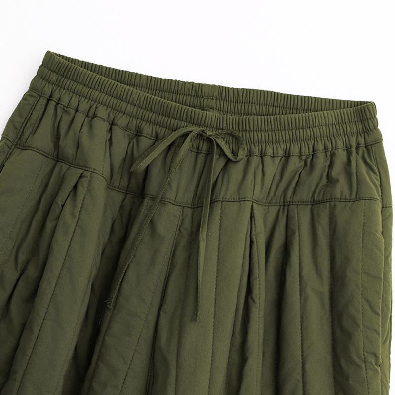 Buddha Stones冬 無地 カラーブロッキングデザイン コットン レディース ハーレムパンツ ポケット付き - image 22