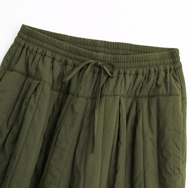 Buddha Stones冬 無地 カラーブロッキングデザイン コットン レディース ハーレムパンツ ポケット付き - image 22