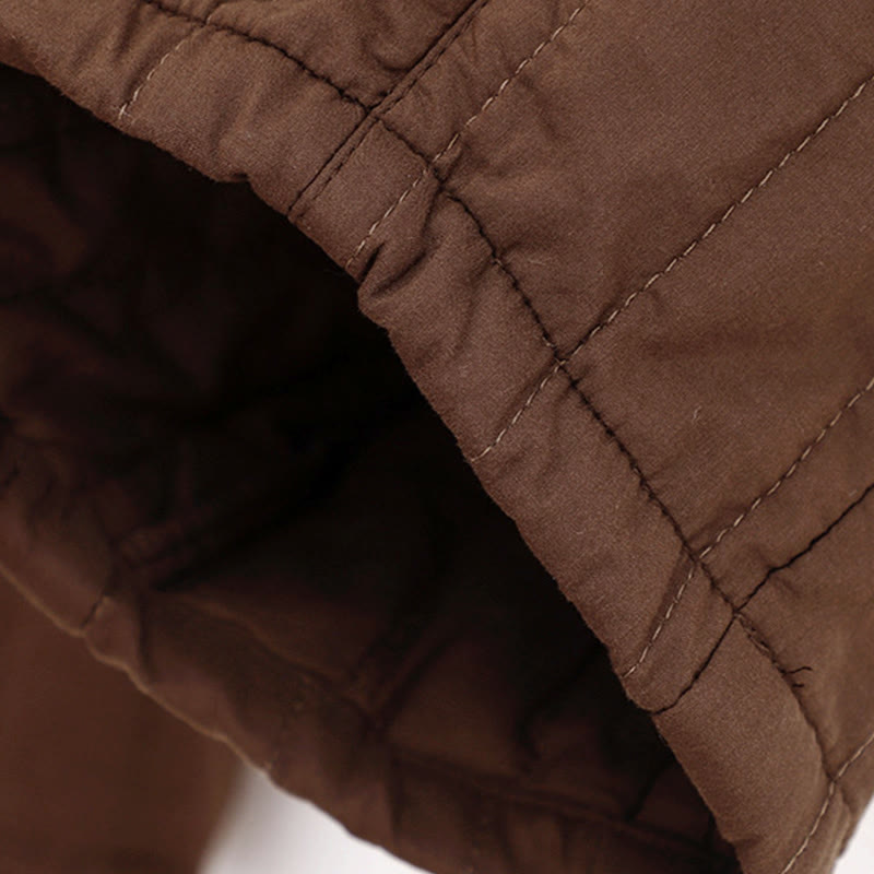 Buddha Stones冬 無地 カラーブロッキングデザイン コットン レディース ハーレムパンツ ポケット付き - image 19