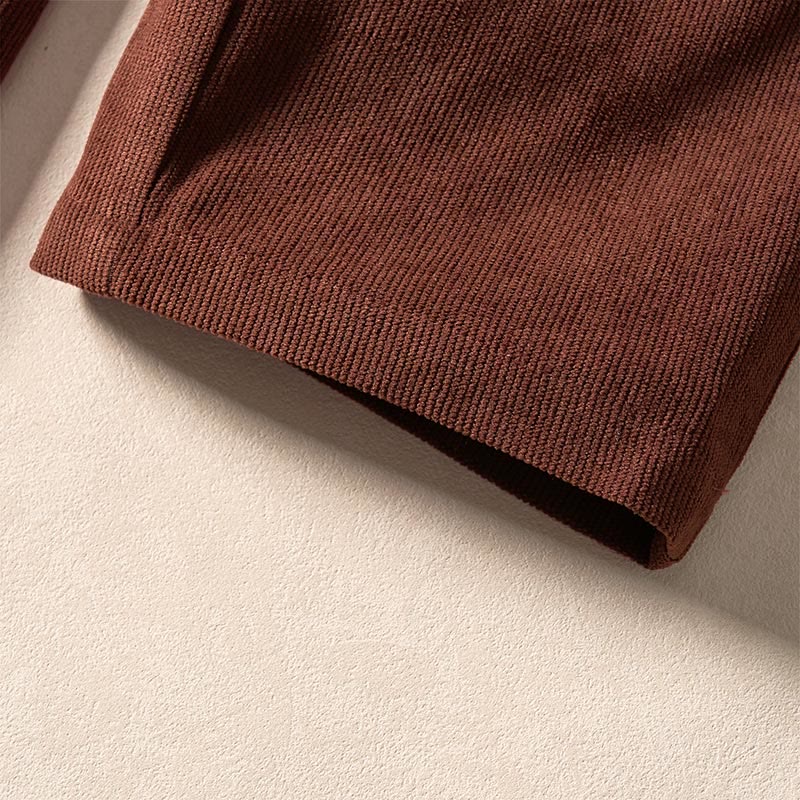 Buddha Stones通勤用 無地コーデュロイ ジッパー レディース ハーレム ハイウエスト パンツ ポケット付き - image 9