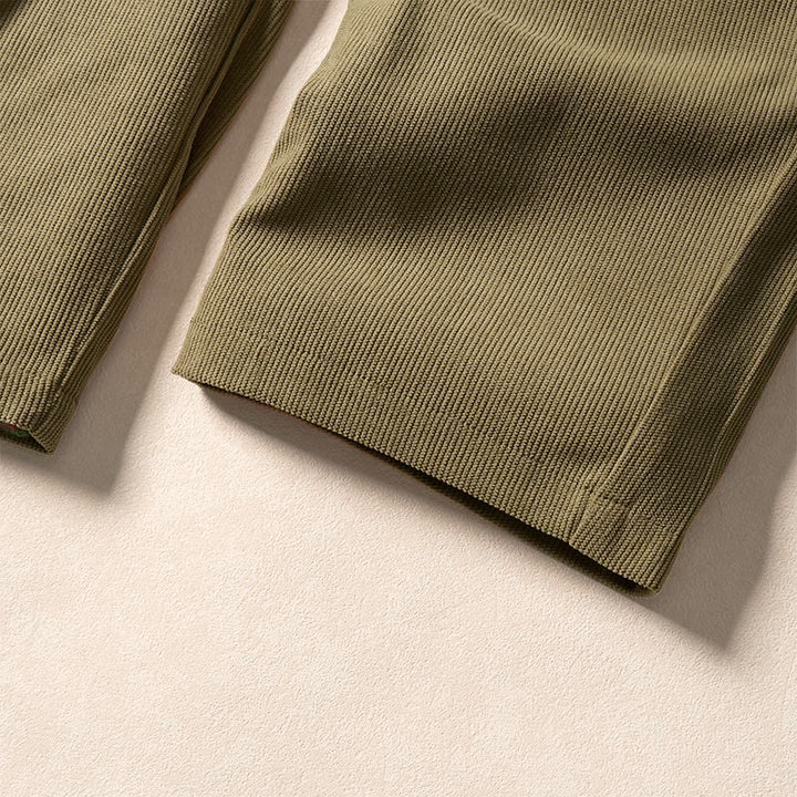 Buddha Stones通勤用秋冬コーデュロイレディースハーレムハイウエストパンツ（ポケット付き） - image 10