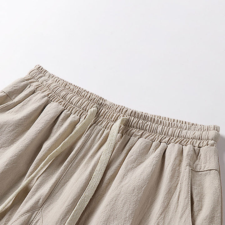 Buddha Stones春秋 無地 ドローストリング メンズ アンクル丈 ハーレムパンツ ポケット付き - image 7