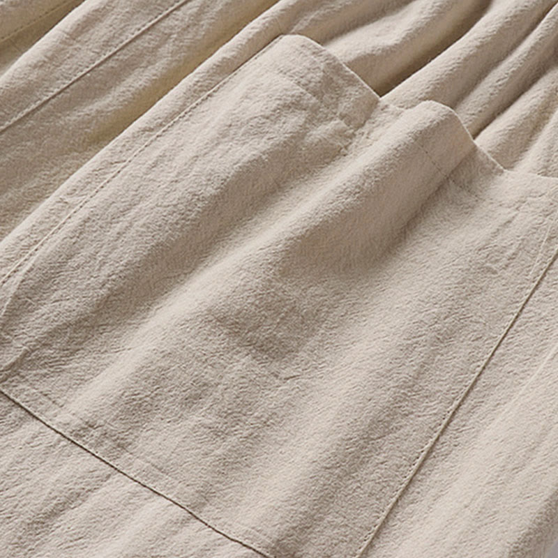 Buddha Stones春秋 無地 ドローストリング メンズ アンクル丈 ハーレムパンツ ポケット付き - image 9