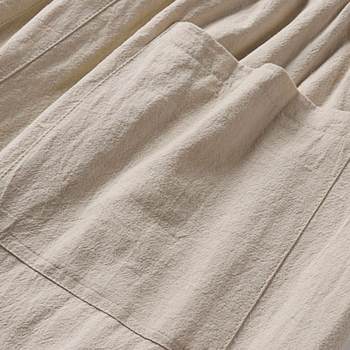 Buddha Stones春秋 無地 ドローストリング メンズ アンクル丈 ハーレムパンツ ポケット付き - image 9