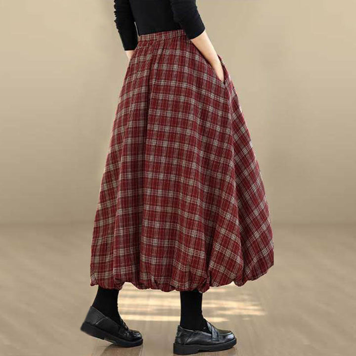 Buddha Stonesレディース チェック柄 コットンスカート ポケット付き - image 6