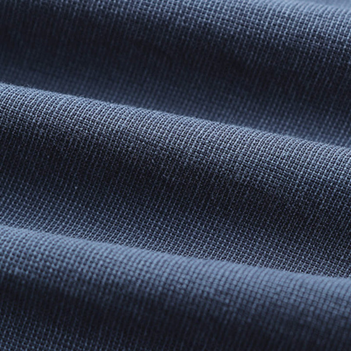 Buddha Stonesシンプル無地ハーフボタンメンズ長袖コットンシャツ - image 6