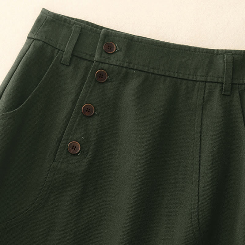 Buddha Stonesレディース ポケット付き無地コットンスカート - image 5