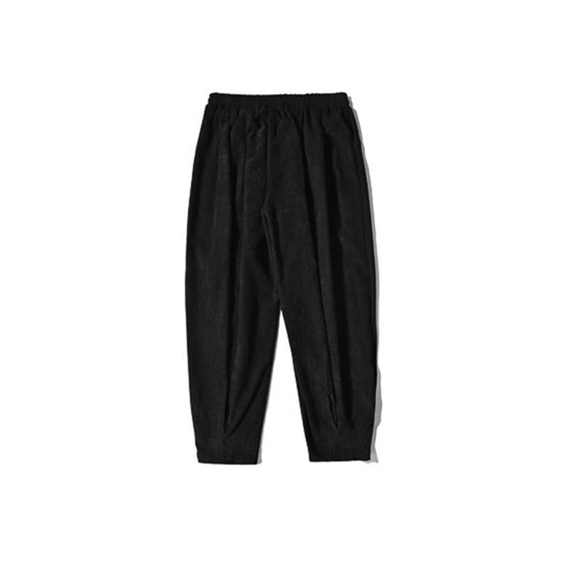 Buddha Stonesレトロ メンズ 無地 フリース裏地 コーデュロイ シンプルデザイン ハーレムパンツ ポケット付き - image 46