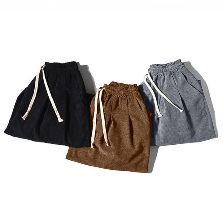 Buddha Stonesレトロ メンズ 無地 フリース裏地 コーデュロイ シンプルデザイン ハーレムパンツ ポケット付き - image 48