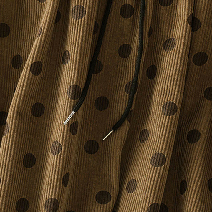 Buddha Stones冬用水玉模様 レディース コーデュロイ スカート ポケット付き - image 6