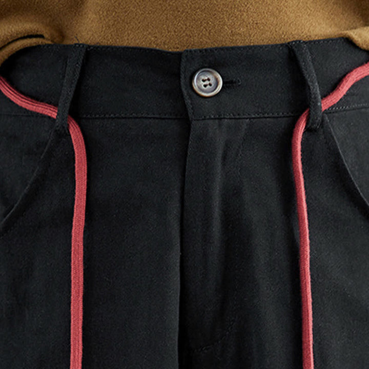 Buddha Stones無地コットン カジュアル レディース 7-8丈パンツ ポケット付き - image 17