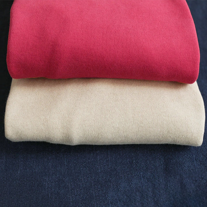 Buddha Stones秋冬 無地 サイドボタン コットン 長袖 レディース パーカー - image 16