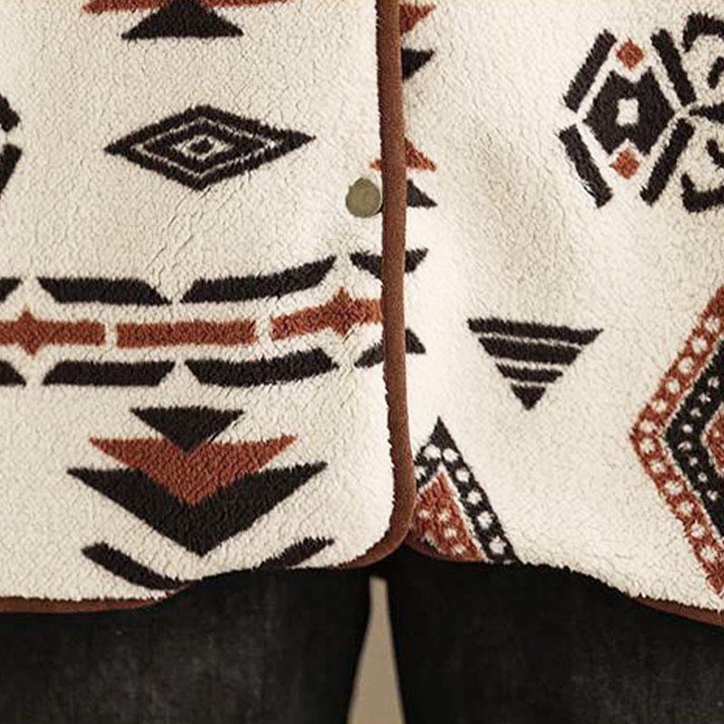 Buddha Stones秋冬 ボタン 幾何学模様 長袖 コットン レディース ジャケット  - image 12