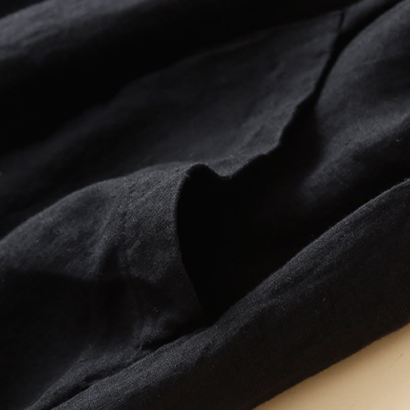 Buddha Stones Commute レディース プレーン ハーレム カプリ コットン パンツ ポケット付き - image 8