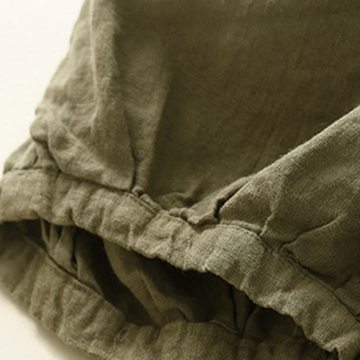 Buddha Stones Commute レディース プレーン ハーレム カプリ コットン パンツ ポケット付き - image 2