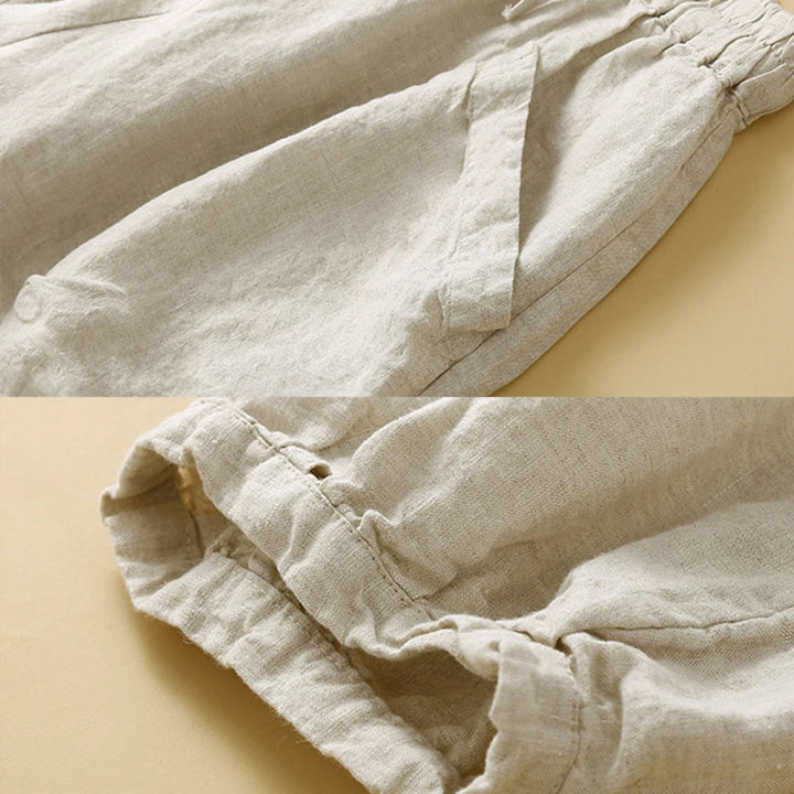 Buddha Stones Commute レディース プレーン ハーレム カプリ コットン パンツ ポケット付き - image 17