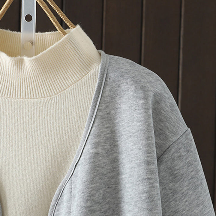 Buddha Stonesシンプル無地 Vネック ボタンダウンデザイン レディース コットン 長袖ジャケット - image 10