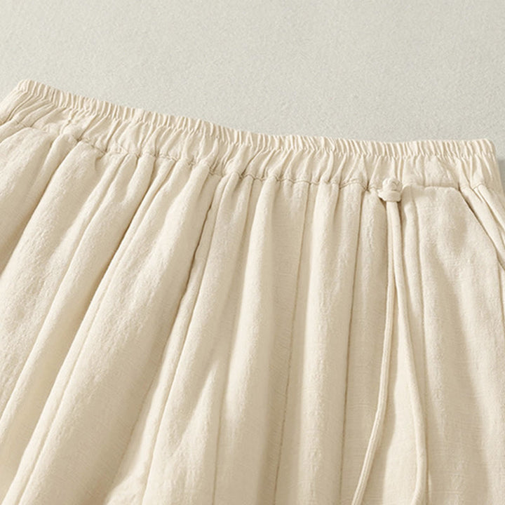 Buddha Stones無地 コットン ポリエステル 厚手 レディース パンツ ポケット付き - image 3