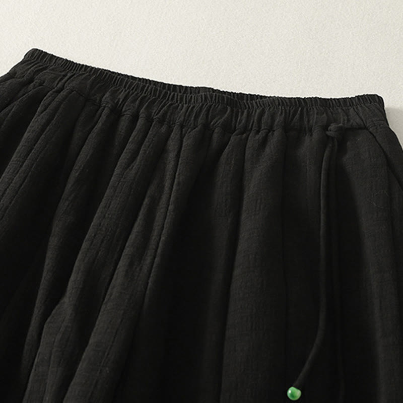 Buddha Stones無地 コットン ポリエステル 厚手 レディース パンツ ポケット付き - image 10