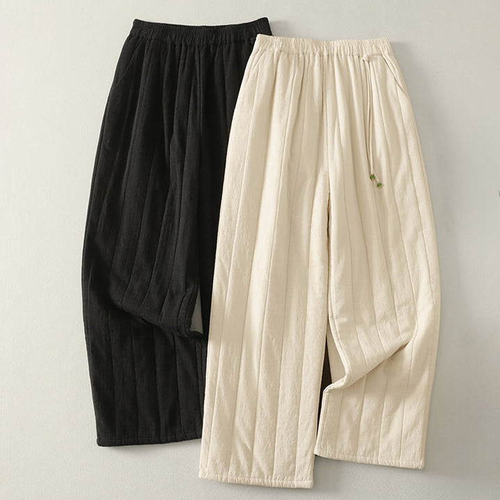 Buddha Stones無地 コットン ポリエステル 厚手 レディース パンツ ポケット付き - image 12