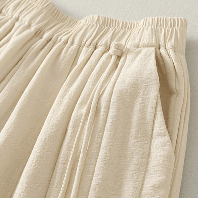 Buddha Stones無地 コットン ポリエステル 厚手 レディース パンツ ポケット付き - image 4