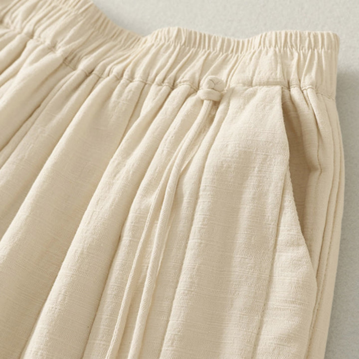 Buddha Stones無地 コットン ポリエステル 厚手 レディース パンツ ポケット付き - image 4