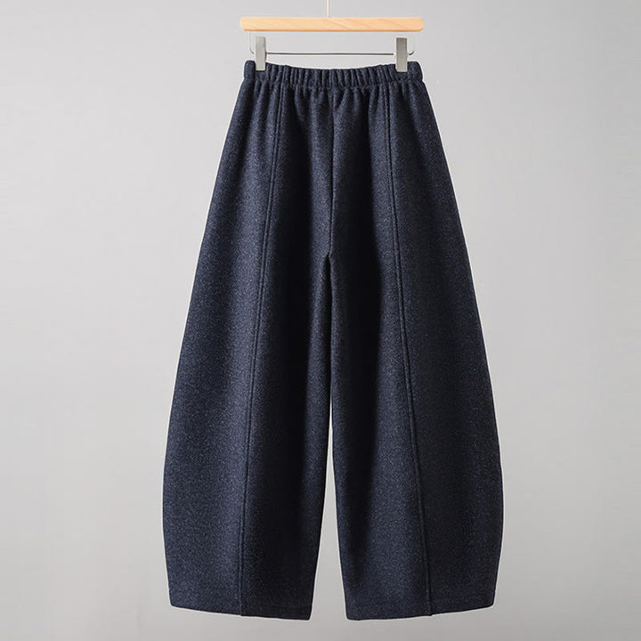 Buddha Stones無地コットン レースアップデザイン 厚手レディースパンツ ポケット付き - image 8