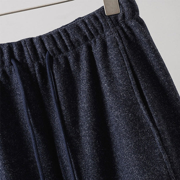 Buddha Stones無地コットン レースアップデザイン 厚手レディースパンツ ポケット付き - image 10