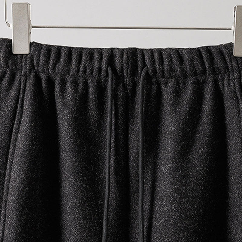 Buddha Stones無地コットン レースアップデザイン 厚手レディースパンツ ポケット付き - image 5