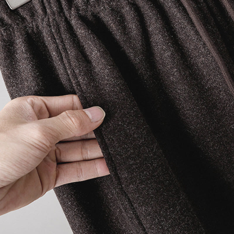 Buddha Stones無地コットン レースアップデザイン 厚手レディースパンツ ポケット付き - image 18