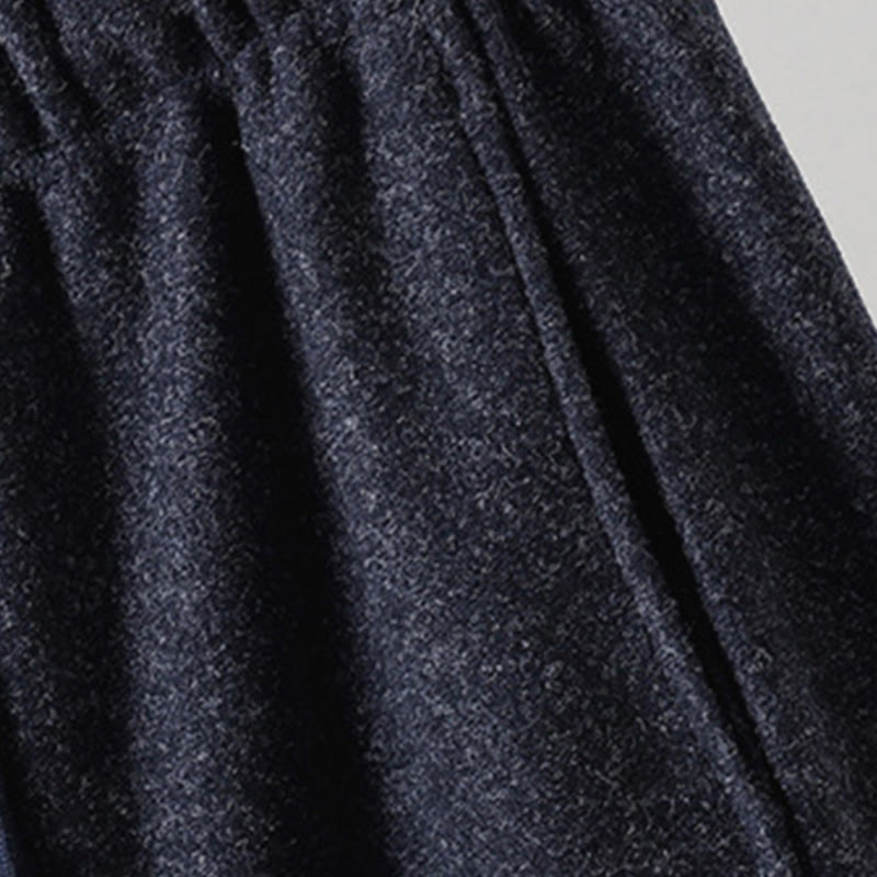 Buddha Stones無地コットン レースアップデザイン 厚手レディースパンツ ポケット付き - image 12